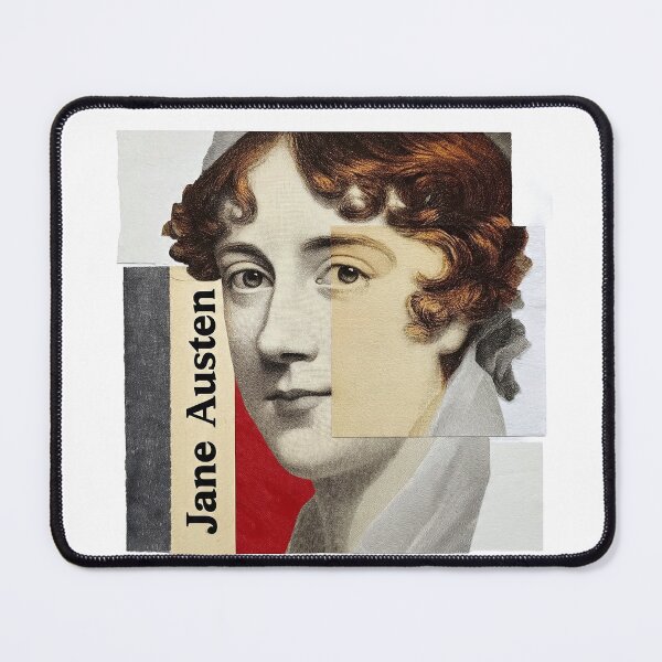 Item preview, Jane Austen – Literary Collage Portrait Art Print | Pride and Prejudice Regency Era Poster designed and sold by OzzFrequency.