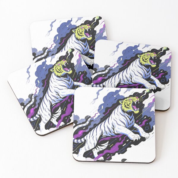 Item preview, Neon Tiger Cyberpunk Sticker designed and sold by inkfusionhub99.