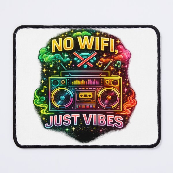 Item preview, No Wifi Just Vibes Retro Neon Design designed and sold by F2FShop.