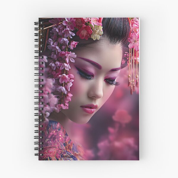 Item preview, Elegant Geisha Surrounded by Cherry Blossoms designed and sold by Artessie.