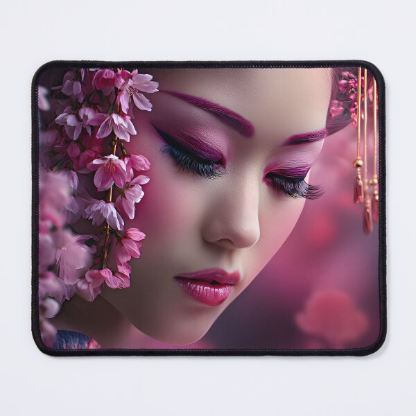 Item preview, Elegant Geisha Surrounded by Cherry Blossoms designed and sold by Artessie.