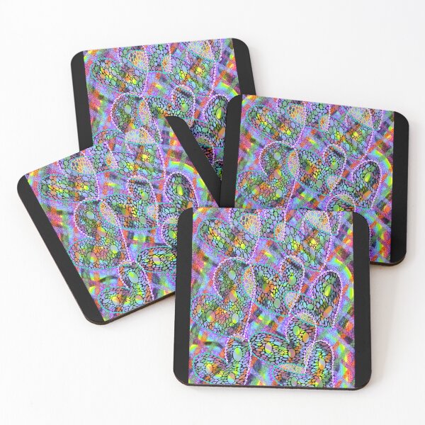 Item preview, Black netted hearts on rainbow designed and sold by HARSHINI maheshwaram Label.