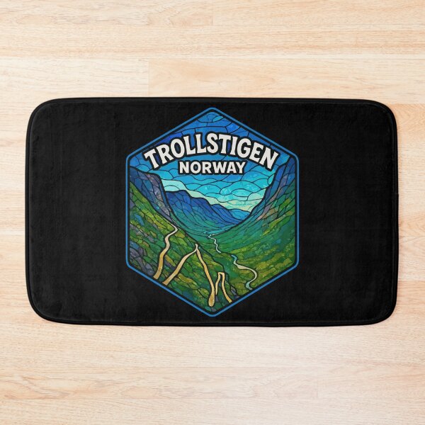 Item preview, Trollstigen Road Norway Stained Glass Travel designed and sold by TomFrontierArt.