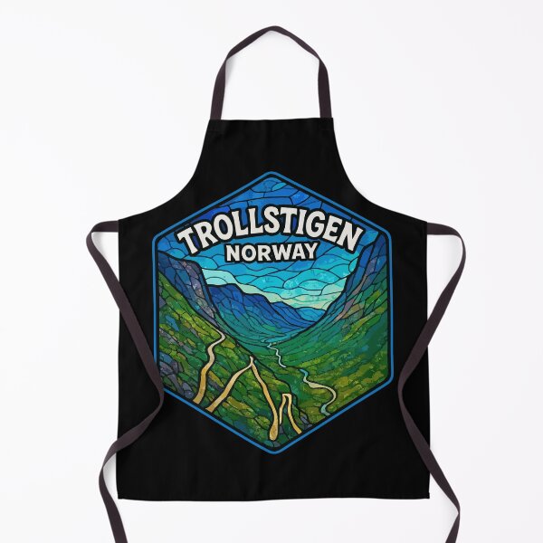 Item preview, Trollstigen Road Norway Stained Glass Travel designed and sold by TomFrontierArt.