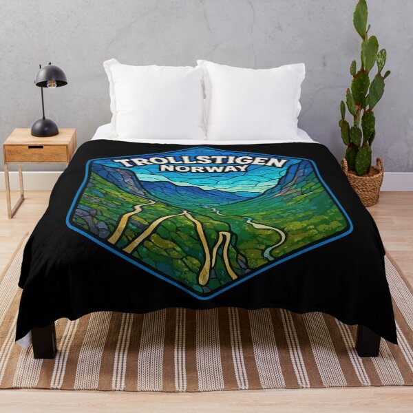 Item preview, Trollstigen Road Norway Stained Glass Travel designed and sold by TomFrontierArt.