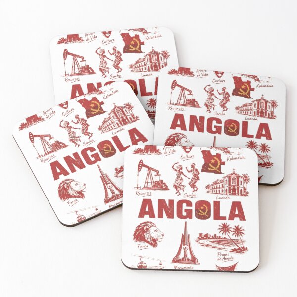 Item preview, Angola travel vintage holiday adventure vacation tourism word map , mountain , africa  designed and sold by AveniaOficial.