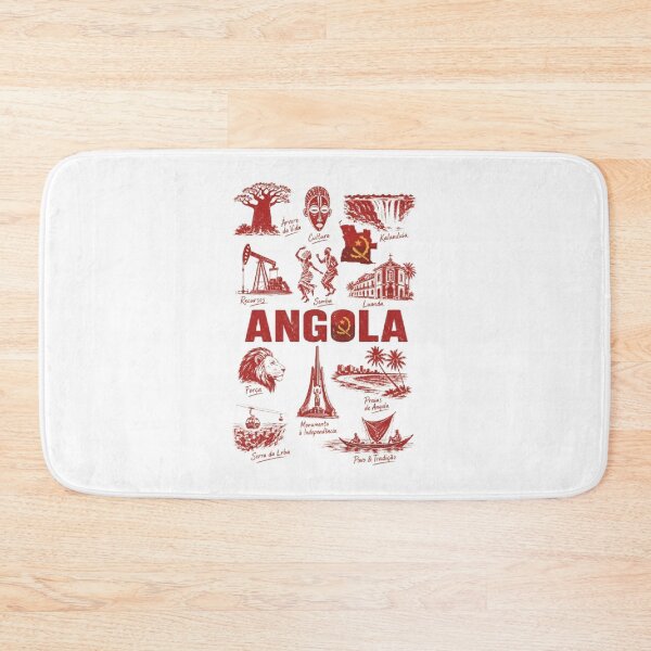 Item preview, Angola travel vintage holiday adventure vacation tourism word map , mountain , africa  designed and sold by AveniaOficial.