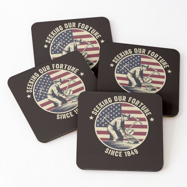 Item preview, Gold Miner American Flag designed and sold by ladylalitafanta.