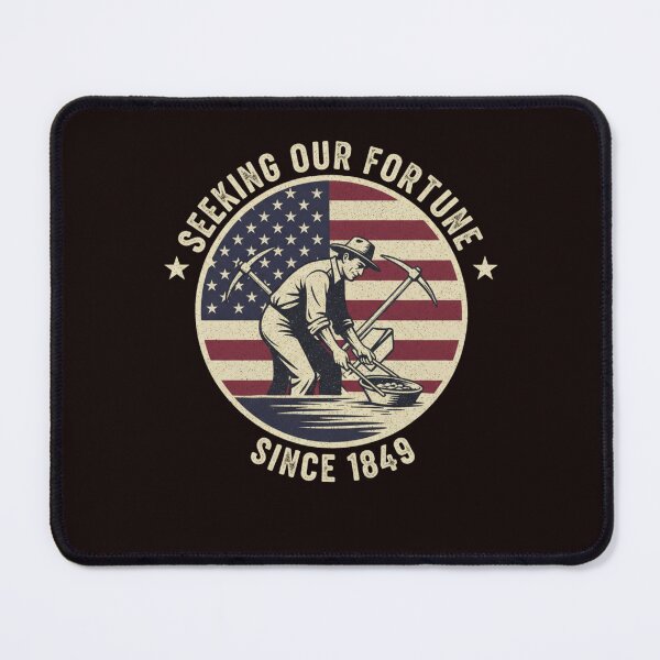 Item preview, Gold Miner American Flag designed and sold by ladylalitafanta.