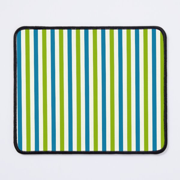 Item preview, Apple green, celadon blue & ivory vertical lines designed and sold by Mint + Midnight.