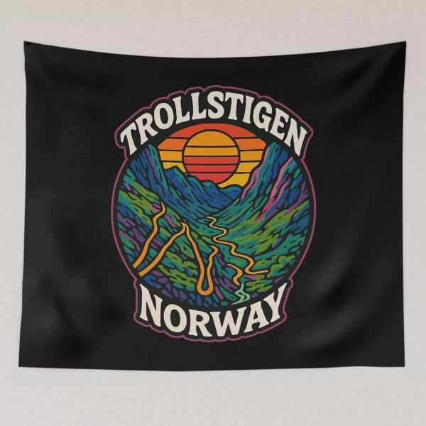 Item preview, Trollstigen Road Norway Trippy Travel designed and sold by TomFrontierArt.