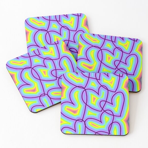 Item preview, Rainbow hearts designed and sold by HARSHINI maheshwaram Label.