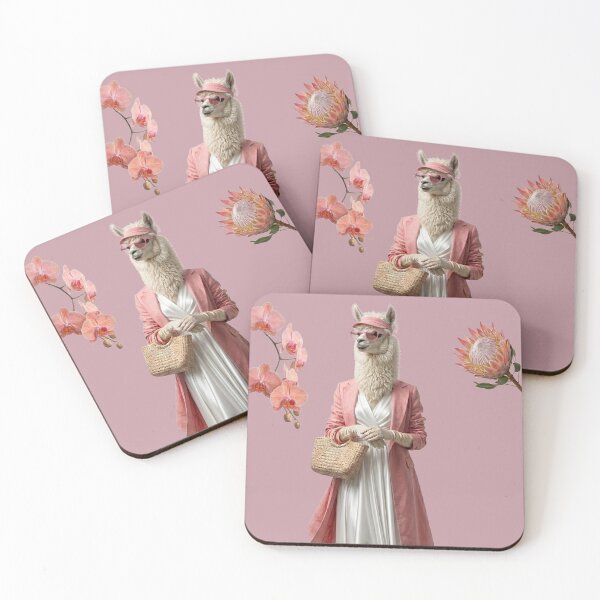 Item preview, Fashion Alpaca Coquette Aesthetic Pink Floral Art designed and sold by MegaNovaArt.