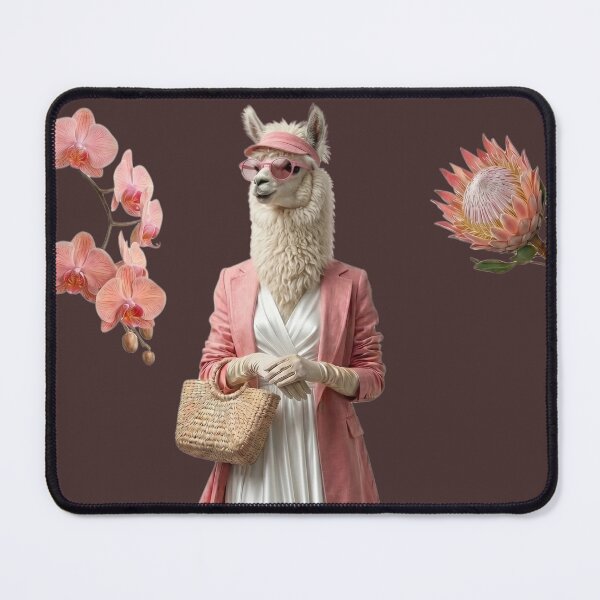 Item preview, Fashion Alpaca Coquette Aesthetic Pink Floral Art designed and sold by MegaNovaArt.