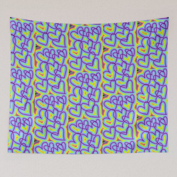 Item preview, Rainbow hearts designed and sold by HARSHINI maheshwaram Label.