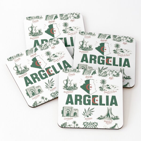Item preview, Algeria travel vintage holiday adventure vacation tourism word map, mountain, africa  designed and sold by AveniaOficial.