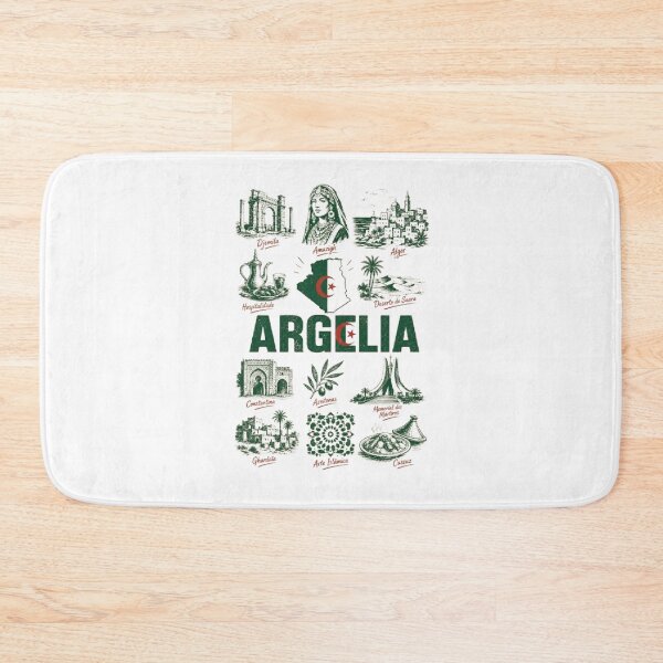 Item preview, Argelia travel vintage holiday adventure vacation tourism word map , mountain , africa designed and sold by AveniaOficial.