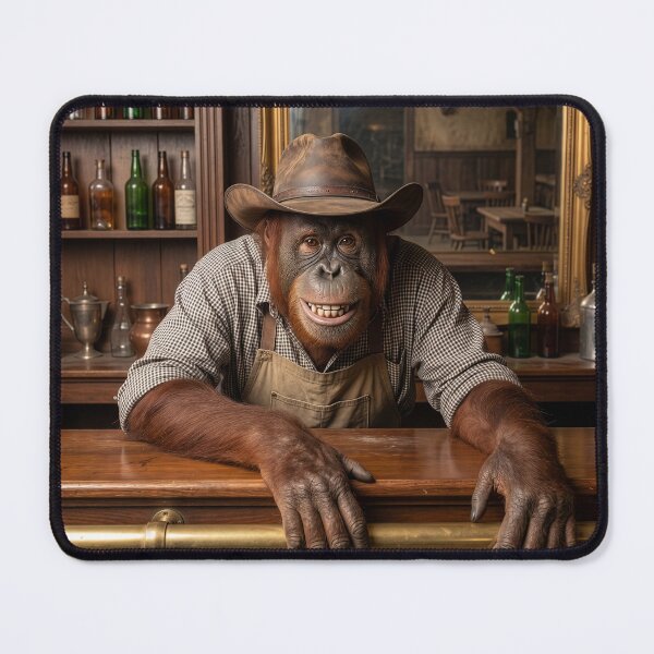 Item preview, Orangutan Bartender Might Have Sampled the Whiskey designed and sold by Tridentulus.