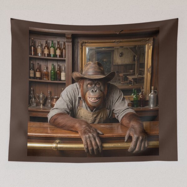 Item preview, Orangutan Bartender Might Have Sampled the Whiskey designed and sold by Tridentulus.