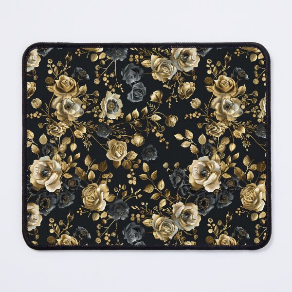 Item preview, Luxury Black Gold Floral Pattern – Elegant Rose Botanical Glam Design designed and sold by PRINYOS.