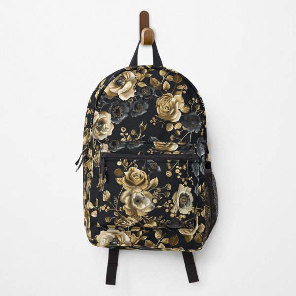 Item preview, Luxury Black Gold Floral Pattern – Elegant Rose Botanical Glam Design designed and sold by PRINYOS.