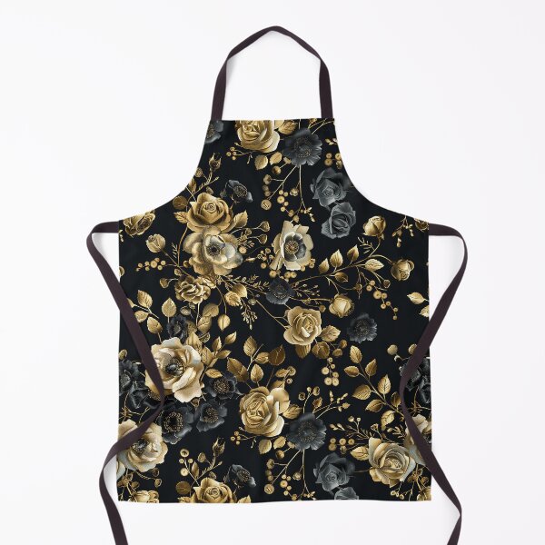 Item preview, Luxury Black Gold Floral Pattern – Elegant Rose Botanical Glam Design designed and sold by PRINYOS.