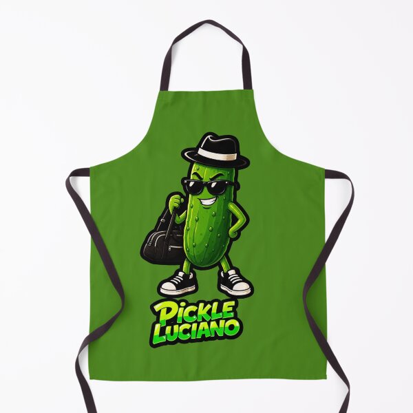 Item preview, Pickle Luciano Funny Mafia Pickle Cartoon Gangster T-Shirt Design designed and sold by GreennieArt.