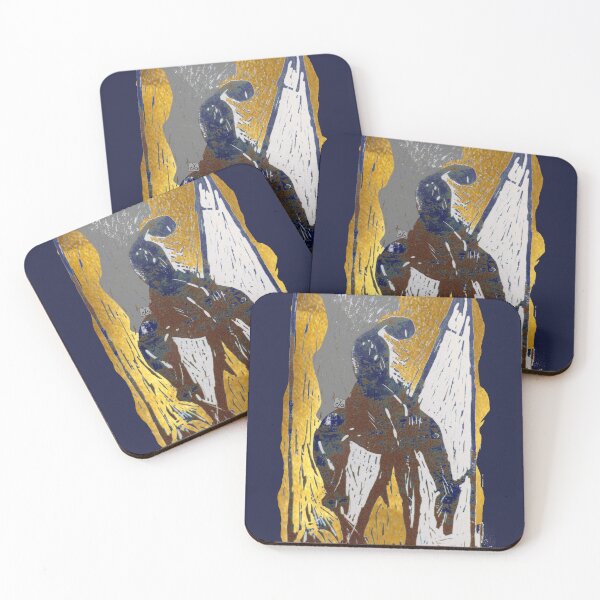 Item preview, Don Quijote (Original Linocut by ACCI) designed and sold by VanyssaGraphics.