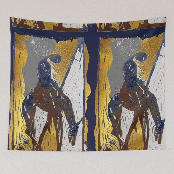 Item preview, Don Quijote (Original Linocut by ACCI) designed and sold by VanyssaGraphics.