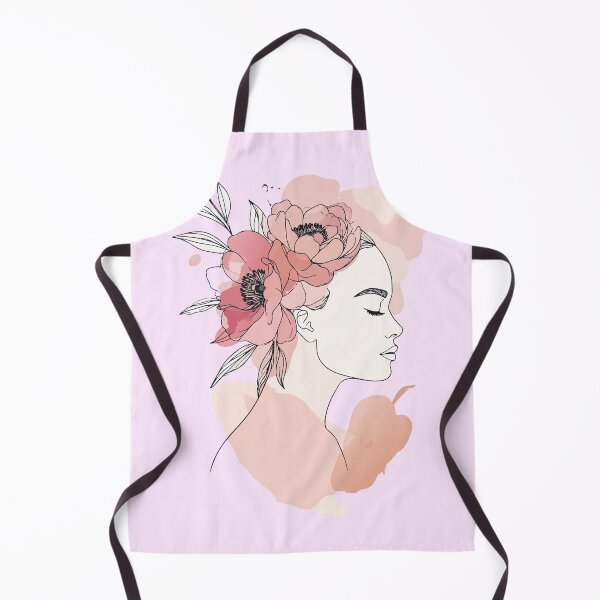 Item preview, Minimalist Flower Crown Woman Profile Print - Abstract Watercolor Blush Pink Female Wall Art designed and sold by BestChoiceService.