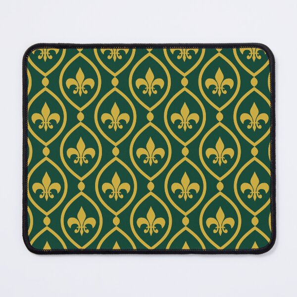 Item preview, Evergreen & gold fleur de lys designed and sold by Mint + Midnight.