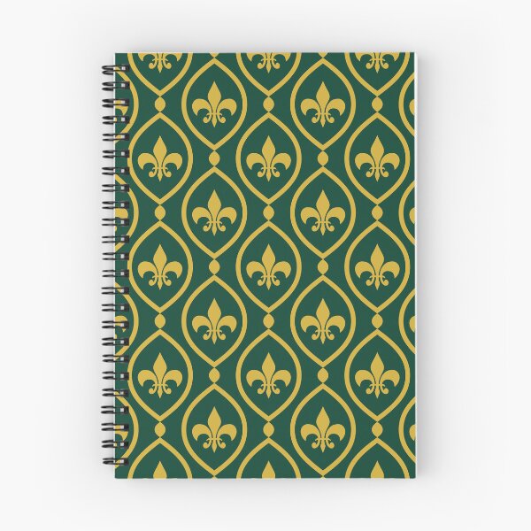 Item preview, Evergreen & gold fleur de lys designed and sold by Mint + Midnight.
