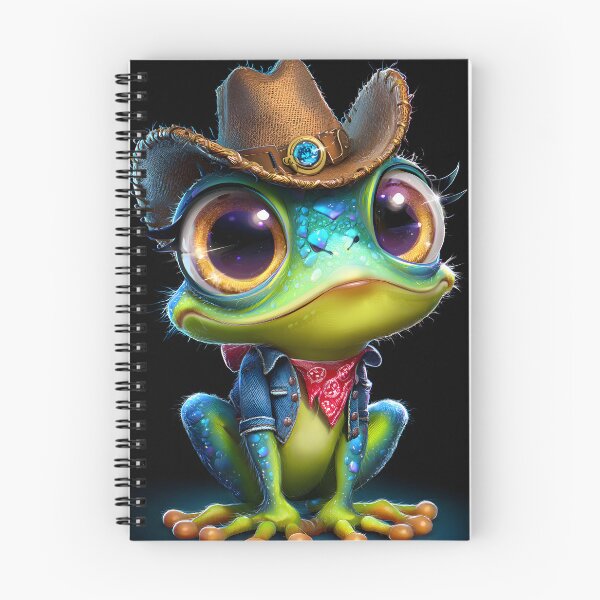 Item preview, Whimsical Cowboy Frog Character with Big Eyes designed and sold by Artessie.