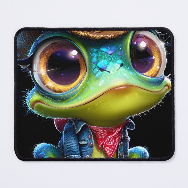 Item preview, Whimsical Cowboy Frog Character with Big Eyes designed and sold by Artessie.