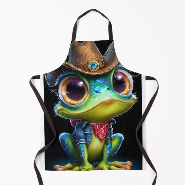 Item preview, Whimsical Cowboy Frog Character with Big Eyes designed and sold by Artessie.