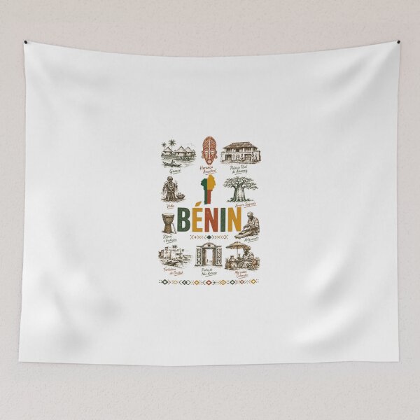Item preview, Benin travel vintage holiday adventure vacation tourism word map africa  designed and sold by AveniaOficial.