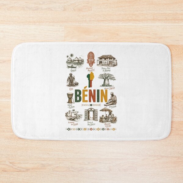 Item preview, Benin travel vintage holiday adventure vacation tourism word map africa  designed and sold by AveniaOficial.