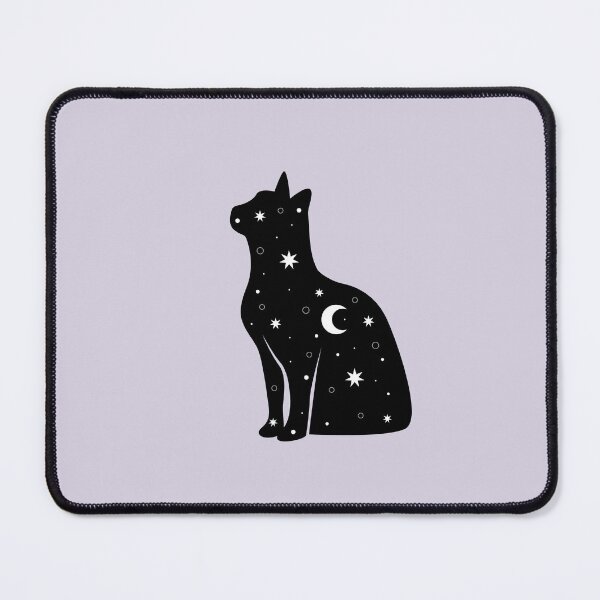 Item preview, Celestial Cat Silhouette - Celestial Moon and Stars Mystical Art designed and sold by samahl_l.
