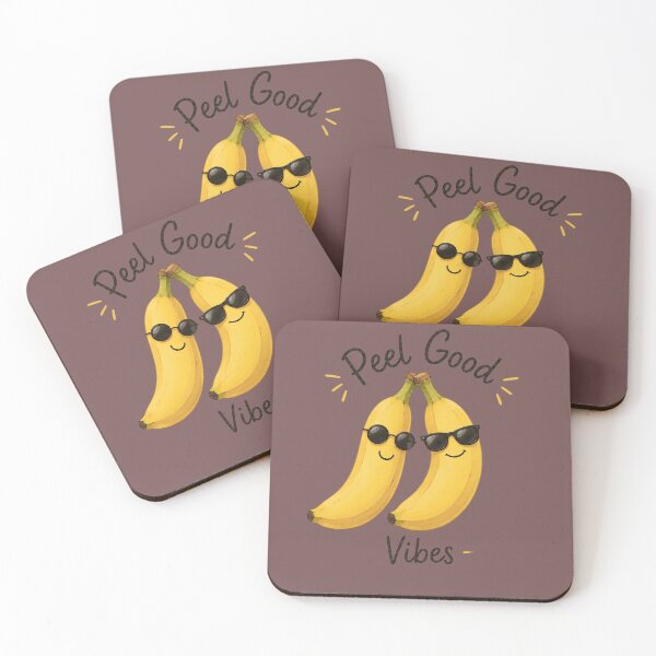 Item preview, Funny Banana Duo with Sunglasses Feel Good Vibes. designed and sold by LunaPrintCo.