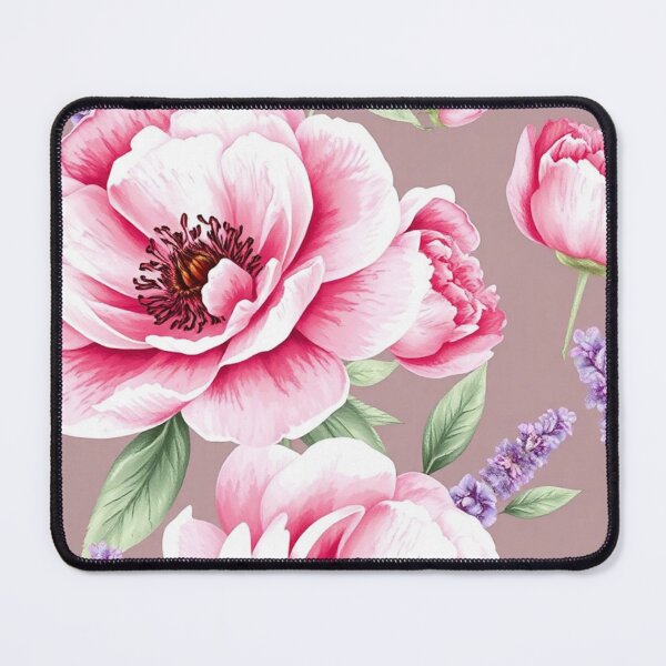 Item preview, Romantic Vintage Peony Pattern with Lavender Sprigs - Watercolor Floral Design designed and sold by IntelliMindDesigns.