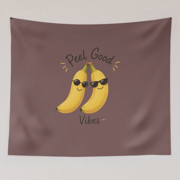 Item preview, Funny Banana Duo with Sunglasses Feel Good Vibes. designed and sold by LunaPrintCo.