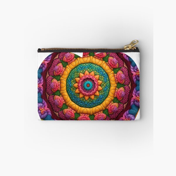 Item preview, Psychedelic Mandala Apple — Sacred Geometry Fractal Art, Colorful Boho Spiritual Wall Art Print designed and sold by The Hand That Listens.