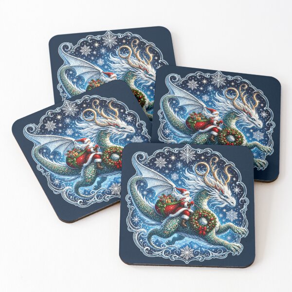 Item preview, Christmas Dragon and Rider: Festive Fantasy Art designed and sold by NerdiPop.