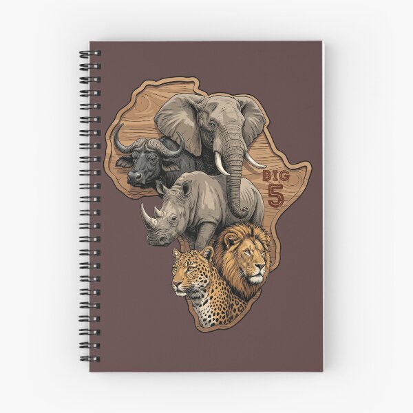 Item preview, African Wildlife Elephant Lion Rhino Leopard Buffalo designed and sold by d247.