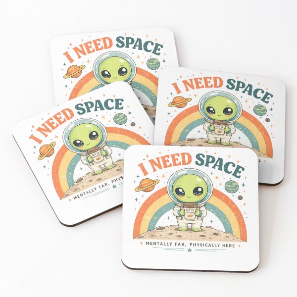 Item preview, I Need Space Cute Alien Retro Design designed and sold by F2FShop.