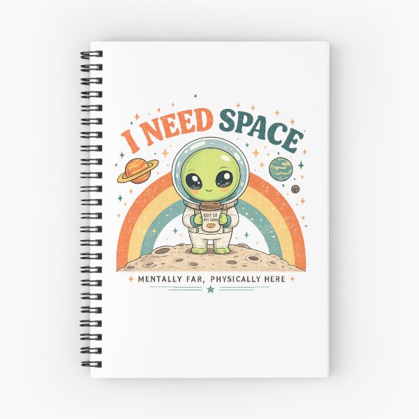 Item preview, I Need Space Cute Alien Retro Design designed and sold by F2FShop.