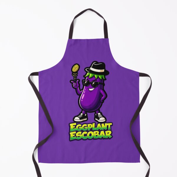 Item preview, Eggplant Escobar Funny Mafia Eggplant Cartoon Gangster T-Shirt Design designed and sold by GreennieArt.
