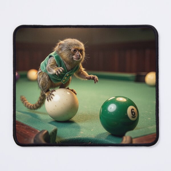 Item preview, Pygmy Marmoset Plays Pool designed and sold by Tridentulus.