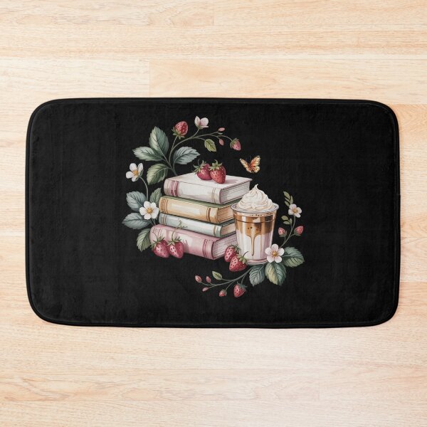 Item preview, Strawberries & Coffee Books Wildflower Botanical Watercolor | Cottagecore Aesthetic Reading Lover Gift designed and sold by Cute & Sassy Custom Gifting Boutiques.