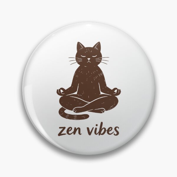 Item preview, Zen Vibes Meditating Cat - Mindfulness Yoga Illustration designed and sold by silviaarzamendia.